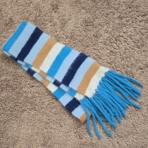 Angora Rabbit Hair Striped Scarf Very Warm New Mother's Day Add On Gift